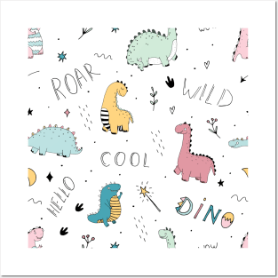 Cute dinasour rawr Posters and Art